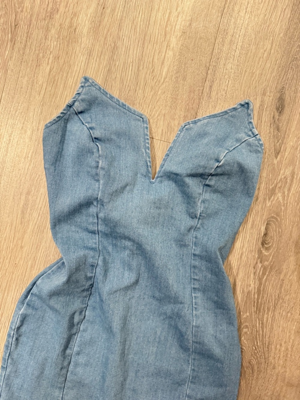 Denim mini dress - Picture 2 of 4
